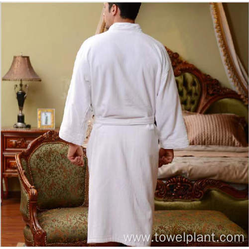 100% cotton terry hotel bathrobe for adults